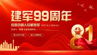 八一建军节：致敬中国人民解放军建军99周年 传承八一精神 永葆忠诚本色PPT课件