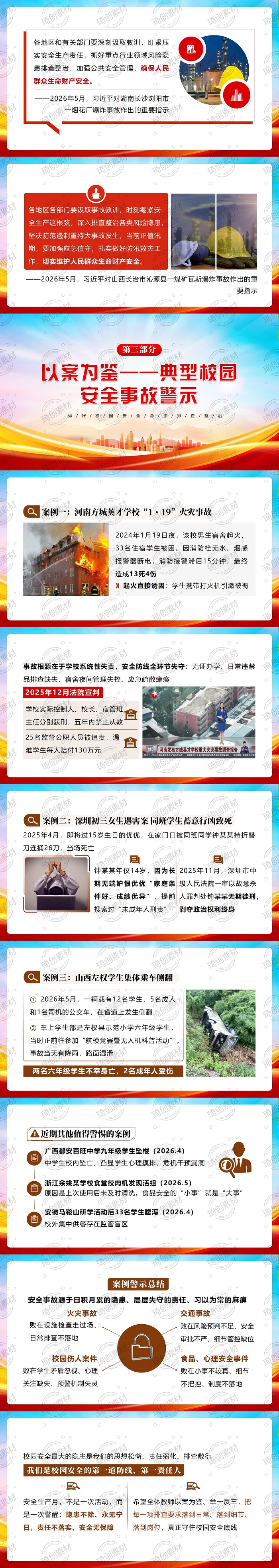 中小学安全生产重要论述学习警示教育 PPT