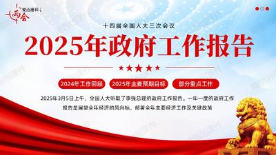 2025年政府工作报告要点速览-学习2025年两会精神PPT课件