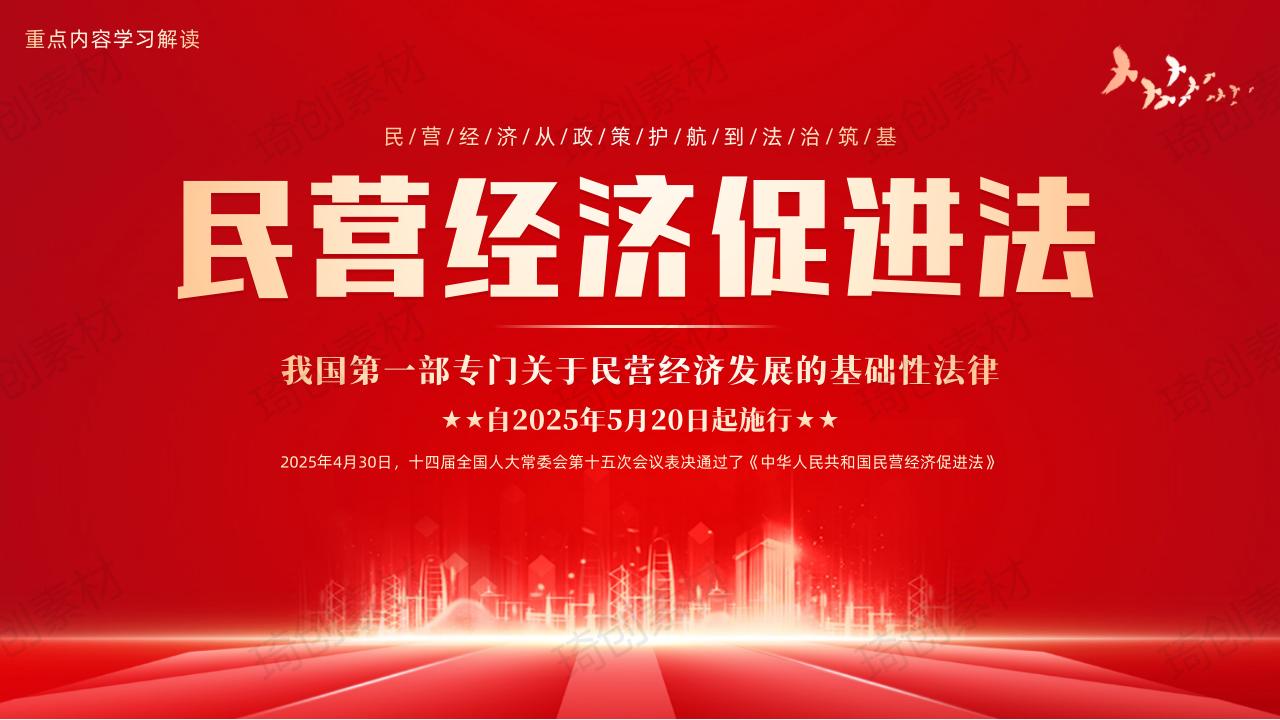 《民营经济促进法》重点内容学习解读PPT课件 我国第一部专门关于民营经济发展的基础性法律