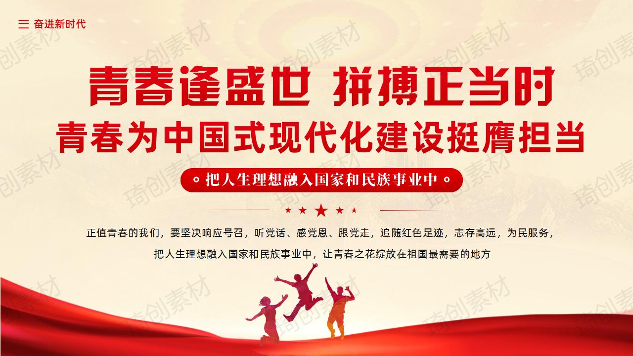 五四青年节——青春逢盛世 拼搏正当时 青春为中国式现代化建设挺膺担当青年大学生团课PPT课件