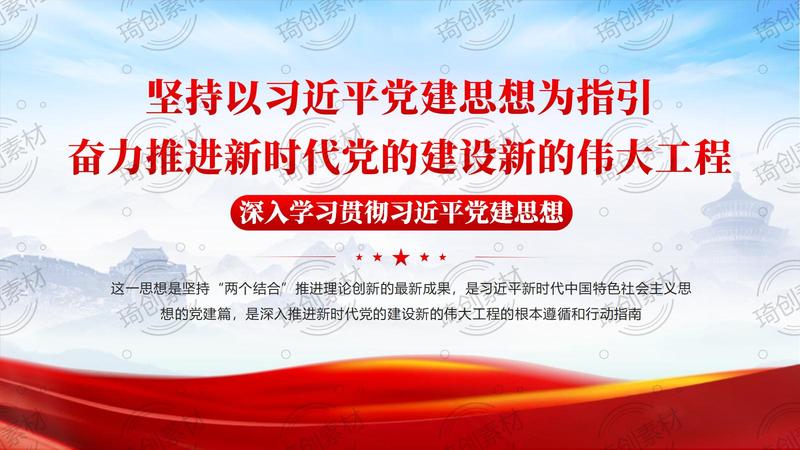 坚持以习近平党建思想为指引 奋力推进新时代党的建设新的伟大工程 PPT课件