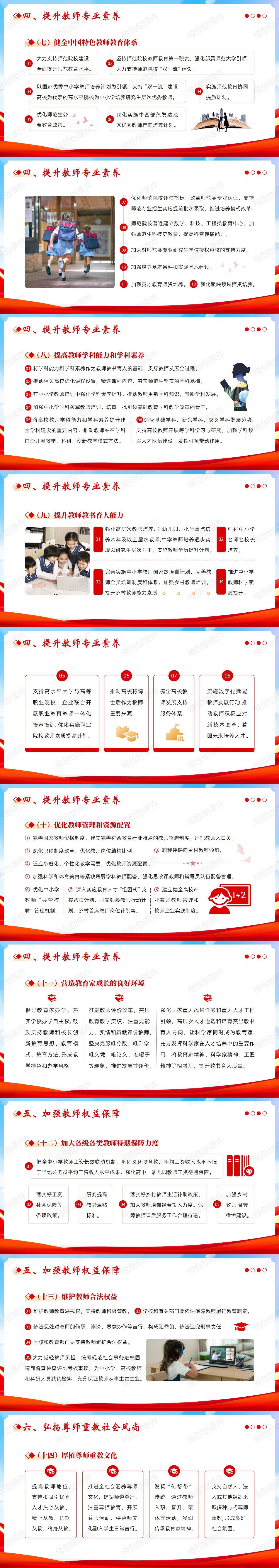 《关于弘扬教育家精神 加强新时代高素质专业化教师队伍建设的意见》学习解读PPT课件 - 琦创素材网