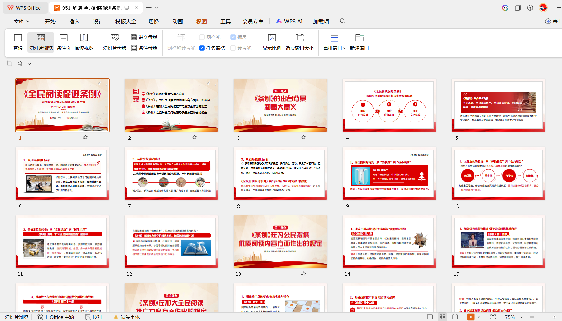 全民阅读促进条例解读PPT 正途课件网